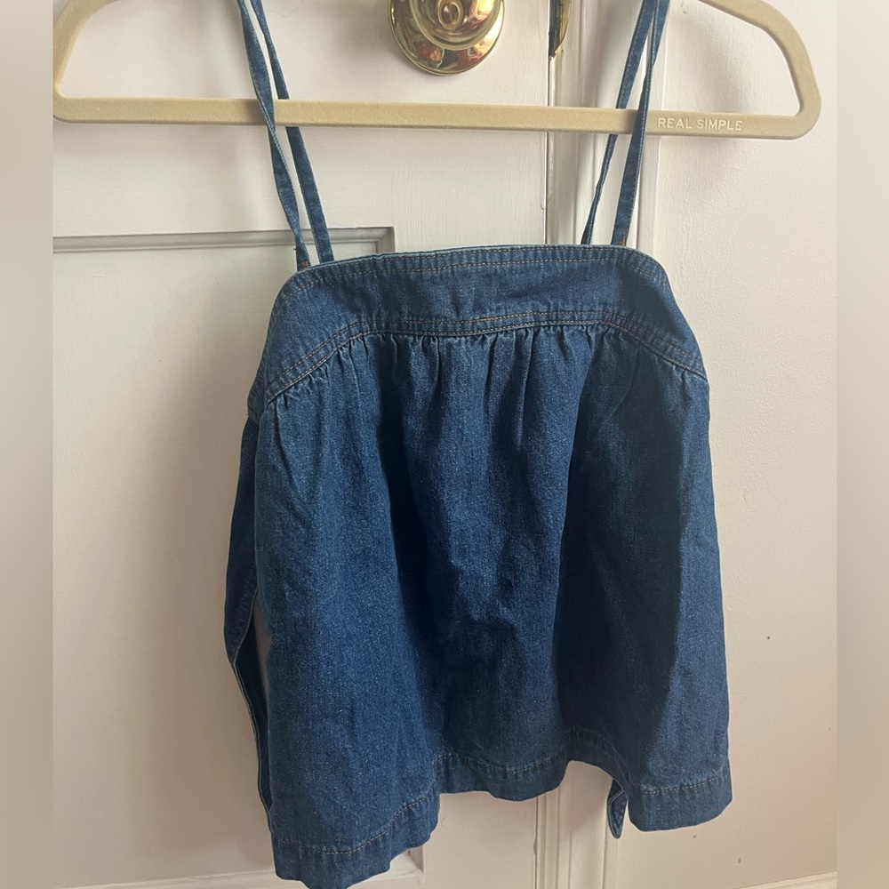 jean madewell top with bow in the back